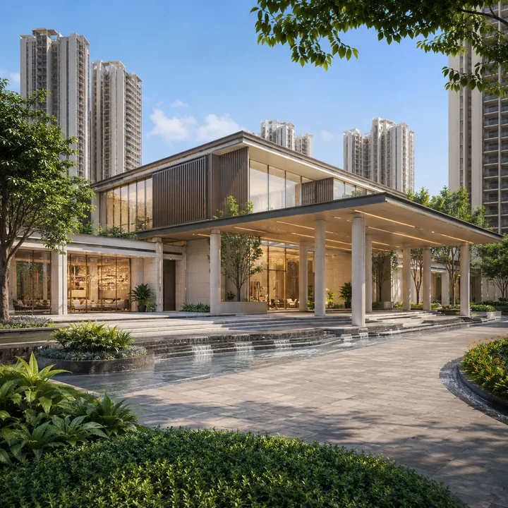 Prestige Kodagurki township clubhouse exterior Prestige Kodagurki township clubhouse exterior