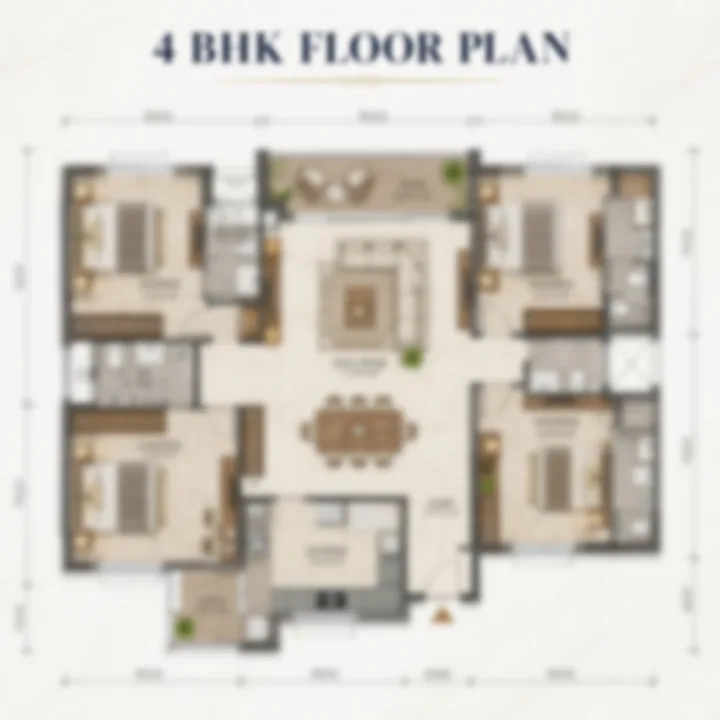 Prestige Kodagurki 4 BHK floor plan layout